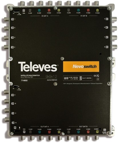 Televes Multischalter 9 in 12 Guß NEVO kaskadierb.o.NT MS912C