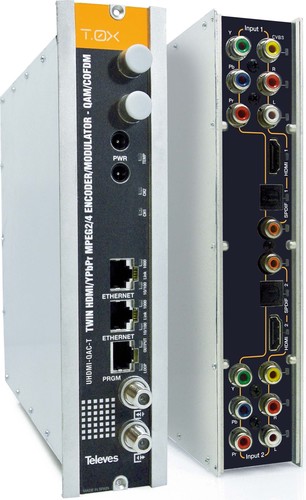 Televes T0X-TWIN-Modulator 2xHDMI in QAM/COFDM UHDMI-QAC-T