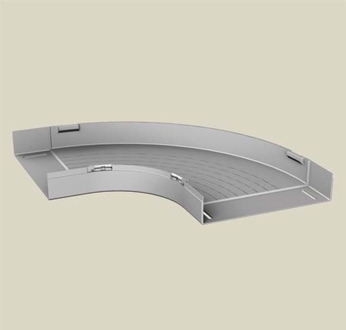 Unex Flachbogen 90Grad lichtgrau 60x200mm 66210