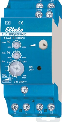 Eltako Universal-Dimmschalter mit Drehknopf EUD12DK/800W-UC