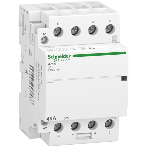 Schneider Electric Installationsschütz iCT, 40A, 3P+N, 4-S A9C24740