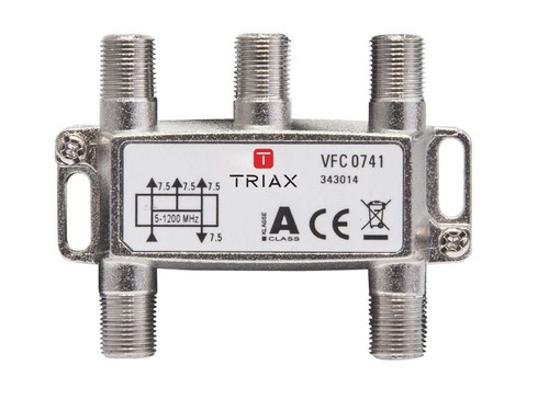 Triax Hirschmann Verteiler 4-fach 7,5dB VFC 0741 1,2 GHz