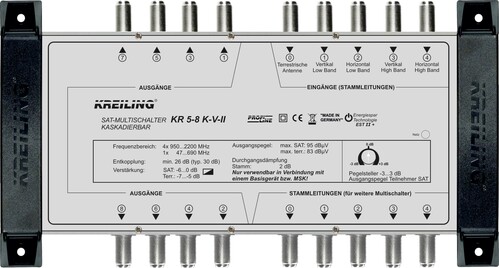 Kreiling Tech. Multischalter 8 Teilnehmer KR 5-8 K-V-II Kreiling Tech. Multischalter 8 Teilnehmer KR 5-8 K-V-II