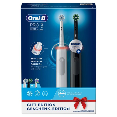 ORAL-B Oral-B Zahnbürste m.2.Handstück Pro 3 3900 +2.Hands