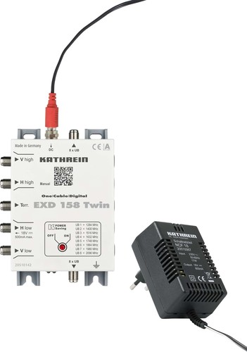 Kathrein Einkabel-Multischalter 5-862+950-2150 MHz EXD 158 Twin