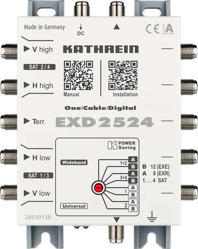Kathrein Einkabel-Multischalter DG 5-862+300-2350 MHz EXD 2524