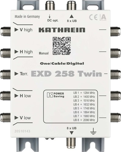 Kathrein Einkabel-Multischalter DG 5-862+950-2150 MHz EXD 258 Twin