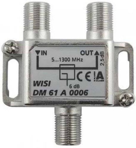 Wisi Abzweiger 1-fach 5-1300MHz,6dB Cl.A DM 61 A 0006