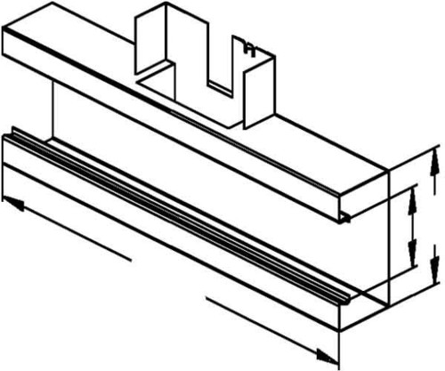 Niedax T-Stück 90 Grad RAl 9001 GKT 133-78 W