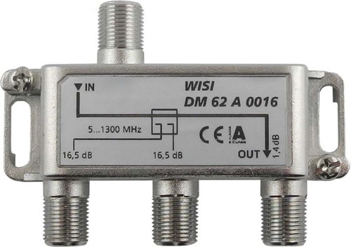 Wisi Abzweiger 2-fach 5-1300MHz,16dB Cl.A DM 62 A 0016