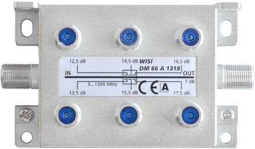 Wisi Abzweiger 6f. 5-1300MHz12,5-17,5dB DM 66 A 1318