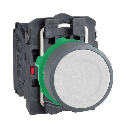 Schneider Electric Drucktaster komplett weiß, 22mm, 1S+1Ö,grau XB5AA15C0