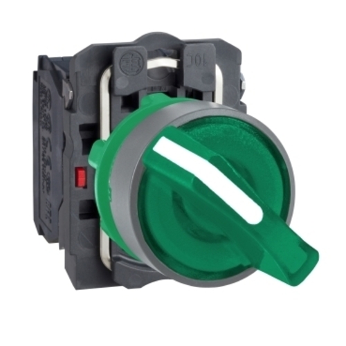 Schneider Electric Leuchtwahlschalter gn,120V,1S+1Ö,in gr XB5AK123G5C0