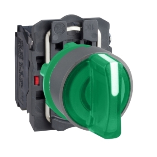 Schneider Electric Leuchtwahlschalter gn,230V,1S+1Ö,in gr XB5AK133M5C0