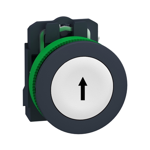 Schneider Electric Drucktaster komplett weiß, 30mm, 1S, in schwarz XB5FA3341