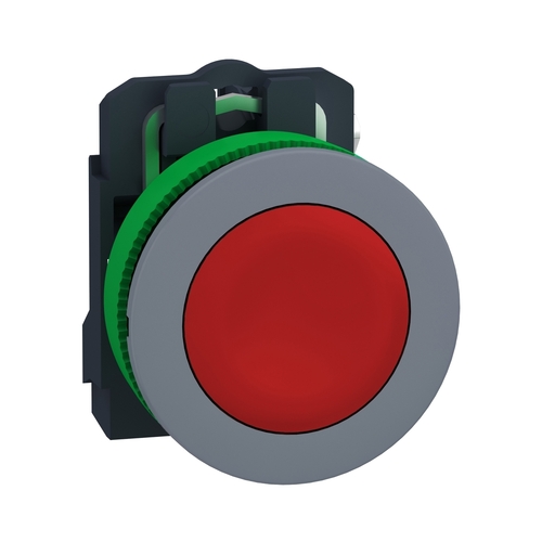 Schneider Electric Drucktaster komplett rot, 30mm, 1Ö, grau XB5FA42C0