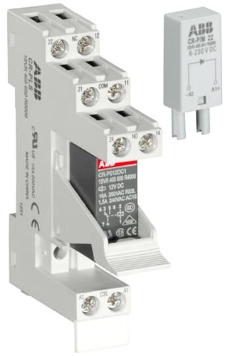ABB Stotz S&J Interface-Relais komplett mit Sockel CR-P024DC2GLC62C ABB Stotz S&J Interface-Relais komplett mit Sockel CR-P024DC2GLC62C