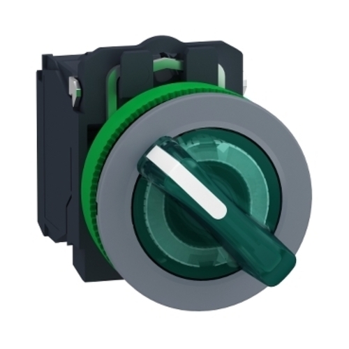 Schneider Electric Leuchtwahlschalter gn,24V,1S+1Ö,in gr XB5FK123B5C0