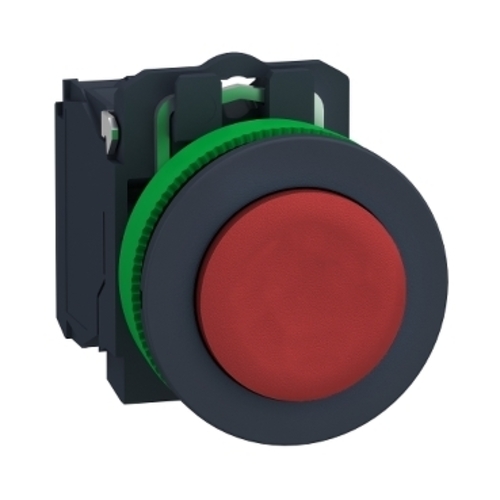 Schneider Electric Drucktaster komplett rot, 30mm, 1Ö,IP69K XB5FL42