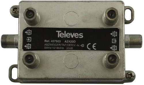 Televes Abzweiger 4-fach 20dB, 5-1218MHz AZ420D