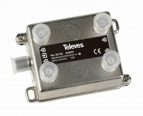 Televes End-Abzweiger 4-fach 8dB, 5-1218MHz AZ48TD