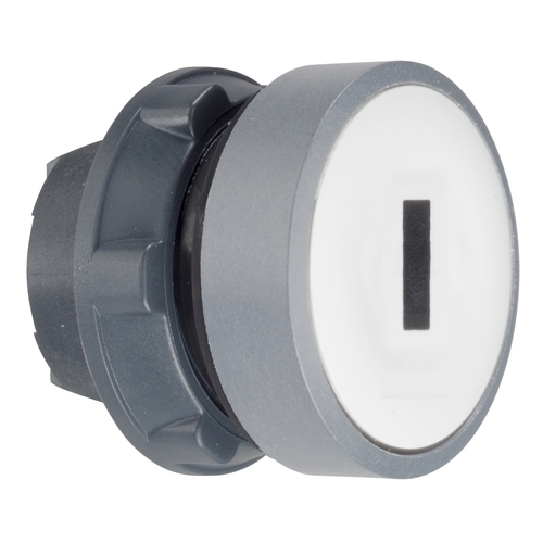 Schneider Electric Drucktaster, Front weiss, 22mm, in grau ZB5AA1C0