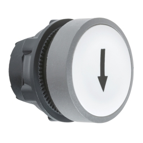 Schneider Electric Drucktaster, Front weiss, 22mm, in grau ZB5AA334C0