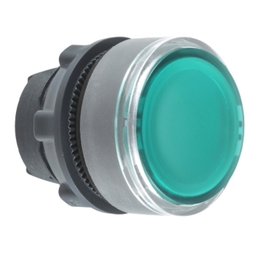 Schneider Electric Leuchtdrucktaster grün, 22mm, in grau ZB5AA38C0