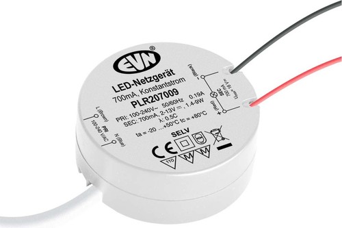 EVN Lichttechnik LED-Netzgerät 700mA 1,4-9W IP20 PLR207009