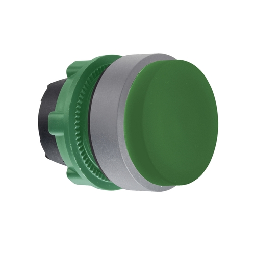 Schneider Electric Drucktaster, Front grün, 22mm, in grau ZB5AL3C0