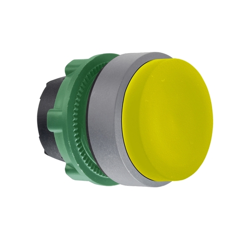 Schneider Electric Drucktaster, Front gelb, 22mm, in grau ZB5AL5C0