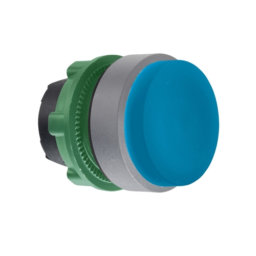 Schneider Electric Drucktaster, Front blau, 22mm, in grau ZB5AL6C0