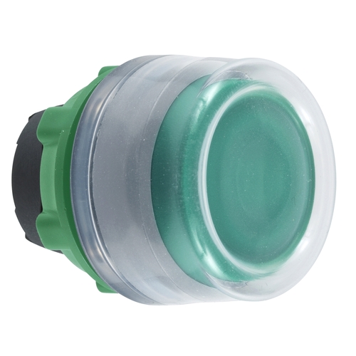Schneider Electric Drucktaster, Front grün, 22mm, in grau ZB5APA3C0