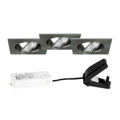 Brumberg Leuchten LED-Strahlerset (VE3) nickel 39465153S3