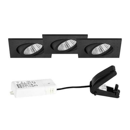 Brumberg Leuchten LED-Strahlerset (VE3) schwarz 39465183S3
