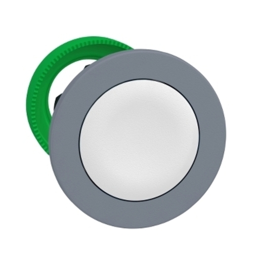 Schneider Electric Drucktaster, Front weiss, 30mm, in grau ZB5FA1C0
