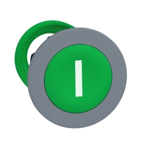 Schneider Electric Drucktaster, Front grün, 30mm, in grau ZB5FA331C0