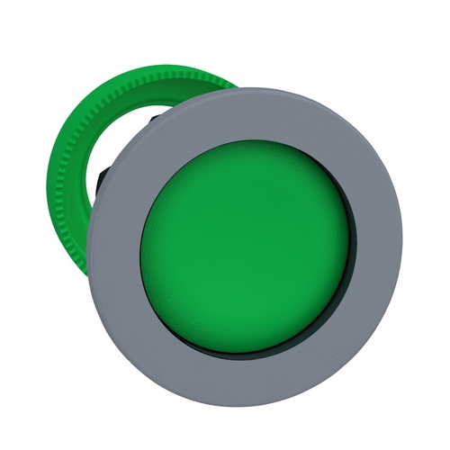 Schneider Electric Drucktaster, Front grün, 30mm, in grau ZB5FA36C0