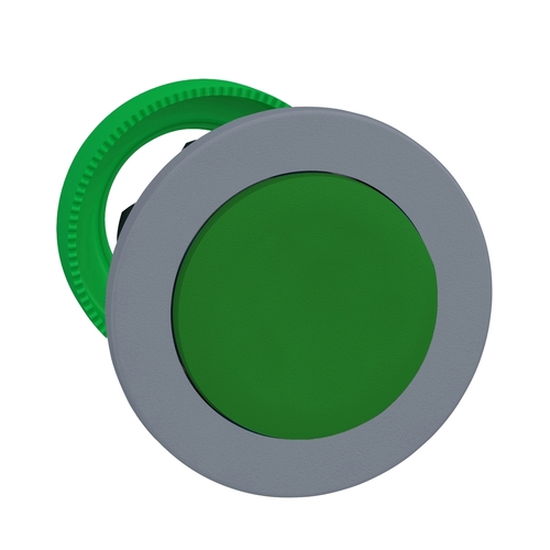 Schneider Electric Drucktaster, Front grün, 30mm, in grau ZB5FH3C0