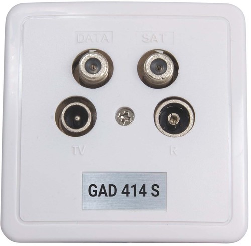 Triax Hirschmann Antennensteckdose 4-Loch Durchgang.ws GAD 414 S