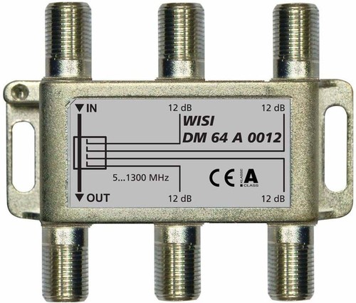 Wisi Abzweiger 4-fach 5-1300Mhz 12dB Kl.A DM 64 A 0012