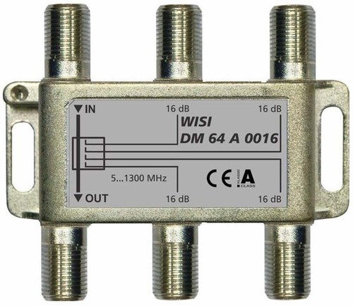 Wisi Abzweiger 4-fach 5-1300Mhz 16dB Kl.A DM 64 A 0016