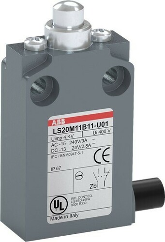 ABB Stotz S&J Kompakt-Pos.schalter Metall-Gehäuse IP67 LS20M11B11-U01 ABB Stotz S&J Kompakt-Pos.schalter Metall-Gehäuse IP67 LS20M11B11-U01