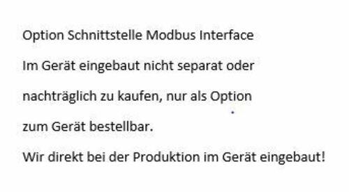 Swegon Germany Schnittstelle ModBus Interface RS485 2606838
