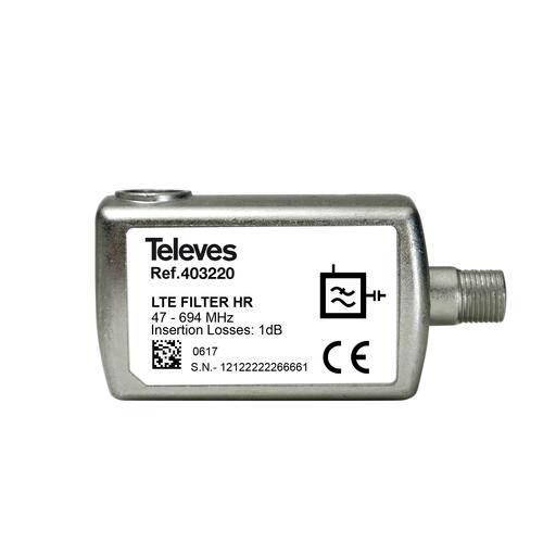Televes LTE-Filter b.K48 RK894MHz TSK48FQHRLTE Televes LTE-Filter b.K48 RK894MHz TSK48FQHRLTE