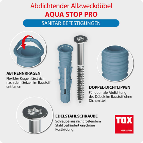 TOX-Dübel-Techn. Allzweckdübel 8/50 + Schraube Aqua Stop Pro 8/50