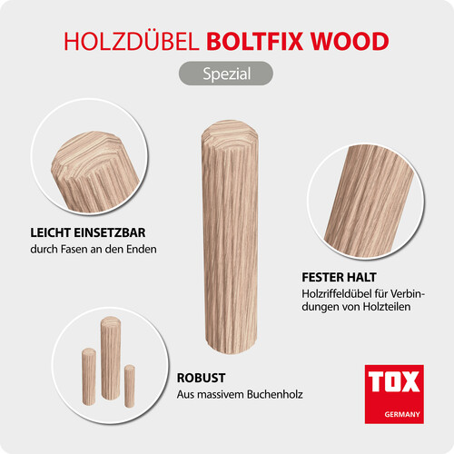 TOX-Dübel-Techn. Holzdübel 8/40 Boltfix wood 8/40