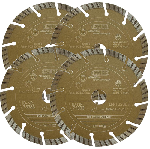 Baier Maschinenfabrik Diamanttrennscheiben-Set 4-teilig 8357