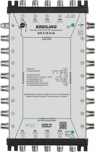 Kreiling Tech. Kaskaden-Multischalter 4+1 Eing, 16 TN KR 5-16 K-III