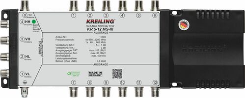 Kreiling Tech. Multischalter Stand alone 4+1Eing,12TN,mit NT KR 5-12 MS-III